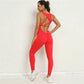 Jumpsuit Women's One-piece Yoga Sleeveless Workout Clothes Running Sportswear Stretch Tight Training Wear