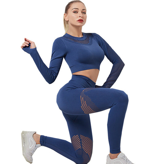 Navel exposed yoga suit