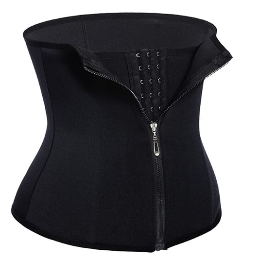 Zipper three-breasted belt neoprene corset body burst SWEAT fitness postpartum body girdle