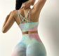 Net Red Thin Straps Tie-dye Sports Underwear Women's Workout Clothes