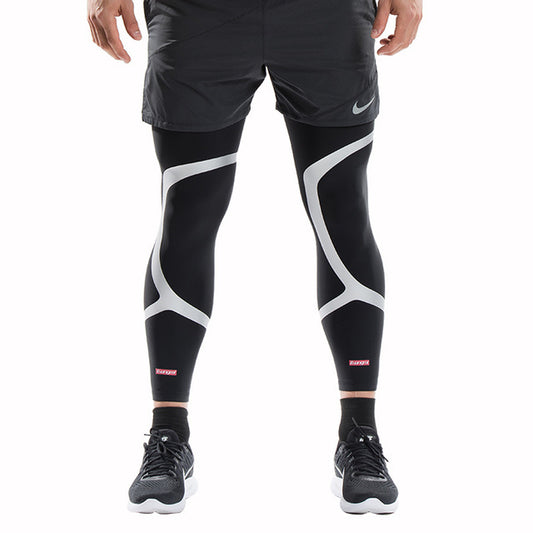 Kuangmi 1 pc Leg Compression Sleeve Basketball Support Sports Knee Protector Socks Pads Shin Guard Football Leg Warmers Cycling