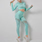 Navel exposed yoga suit