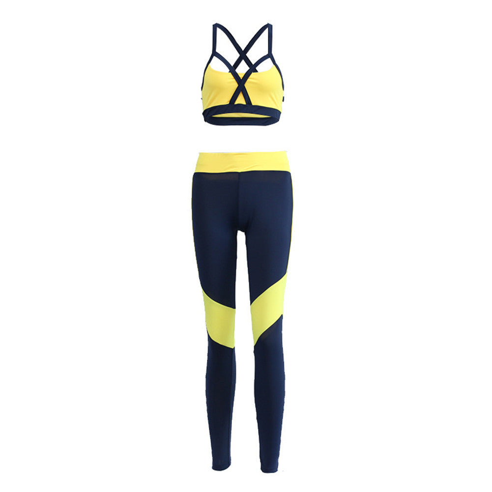 Splicing yoga sports suit