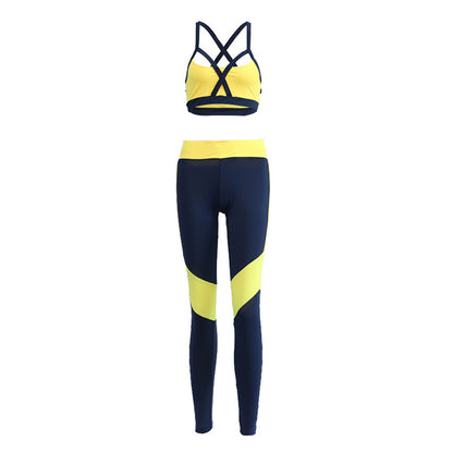 Splicing yoga sports suit