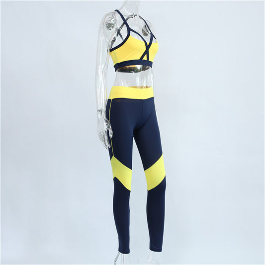 Splicing yoga sports suit