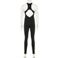 Fashion Outfits Streetwear Yoga Jumpsuits Women Sleeveless Bodycon Rompers Jumpsuit Hollow Out White One-Piece Overalls 2024