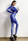 Women's Tight Workout Clothes Hollow-out Beauty Back Sports Yoga Long Sleeve T-shirt